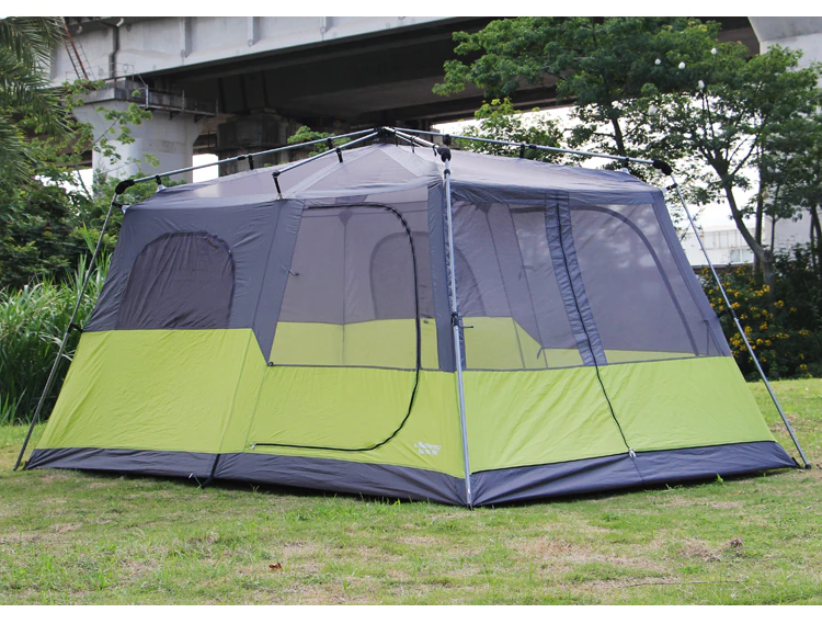 Cheap Goat Tents Outdoor Camping Automatic Tent 4 8 People Double layer Rainproof Beach One Bedroom One Living Room Ultra large Tent Tents 